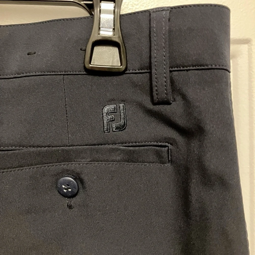 FJ Foot Joy Chino Pants Men's 34x32 Blue Golf‎ Stretch Straight Fit